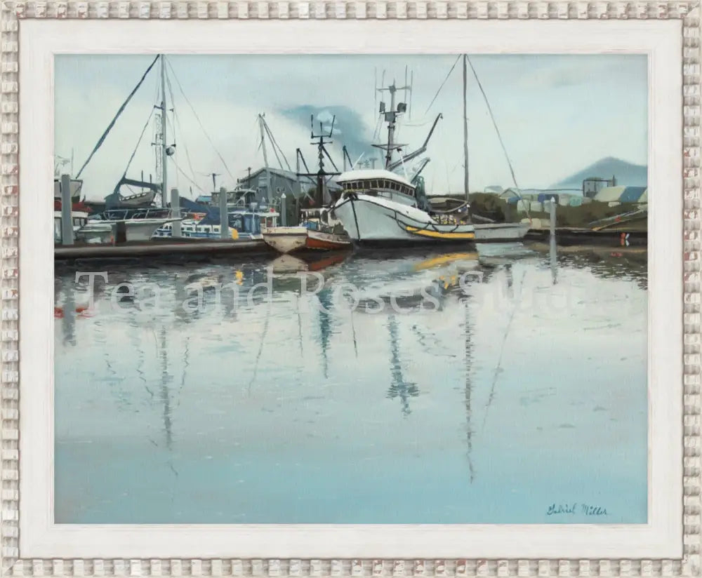 ’Love’s Peaceful Harbor’ by Gabriel Miller ’Love’s Peaceful Harbor’ 8x10 Fine Art Print - White Ornate Frame Fine Art