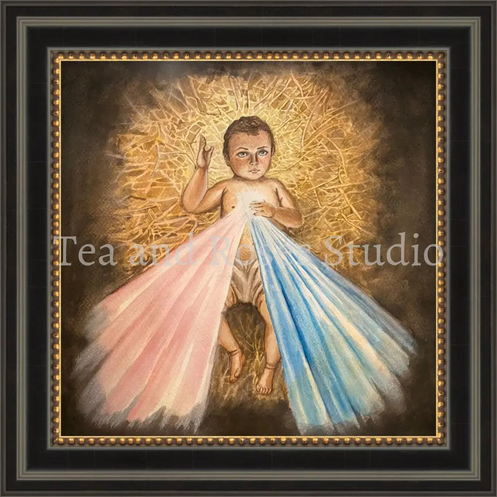 Print of ’Child of Mercy’ by Gabriel Miller ’Child of Mercy’ 10x10 Fine Art Print - Black and Gold Frame Fine Art