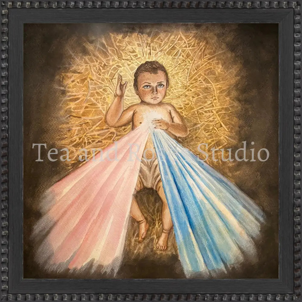 Print of ’Child of Mercy’ by Gabriel Miller ’Child of Mercy’ 10x10 Fine Art Print - Black Weathered Frame Fine Art