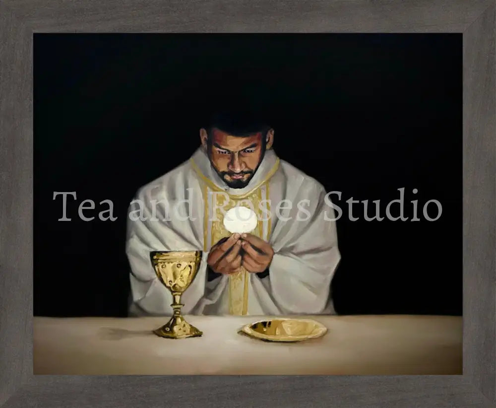 Print of ’Corpus Meum’ by Gabriel Miller. ’Corpus Meum’ 8x10 Fine Art Print - Grey Frame Fine Art Print