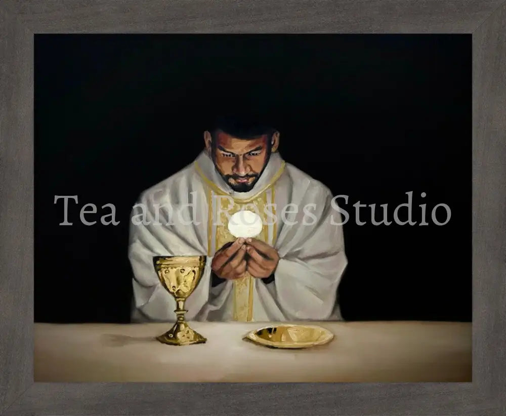 Print of ’Corpus Meum’ by Gabriel Miller. ’Corpus Meum’ 8x10 Fine Art Print - Grey Frame Fine Art Print