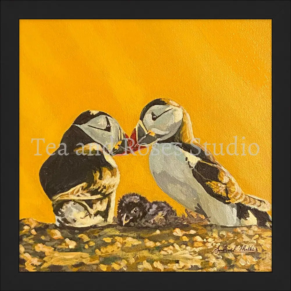 Print of ’Lovebirds’ by Gabriel Miller ’Lovebirds’ 10x10 Fine Art Print - Black Frame Fine Art Print