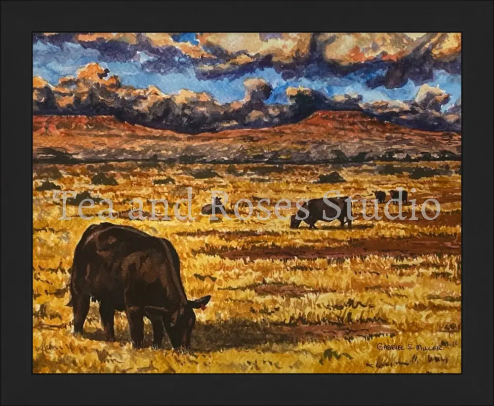 Print of ’Ranchers Home’ by Gabriel Miller ’Ranchers Home’ 8x10 Fine Art Print - Black Frame Fine Art