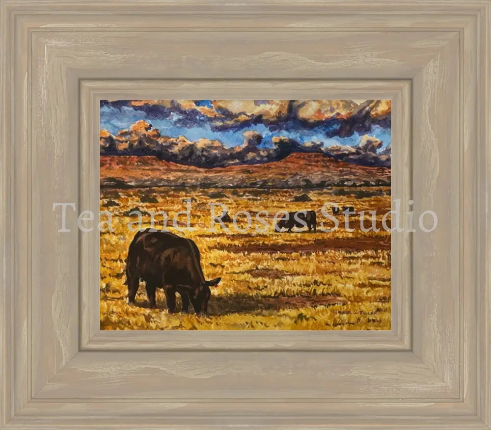 Print of ’Ranchers Home’ by Gabriel Miller ’Ranchers Home’ 8x10 Fine Art Print - Grey Colonial Frame Fine Art