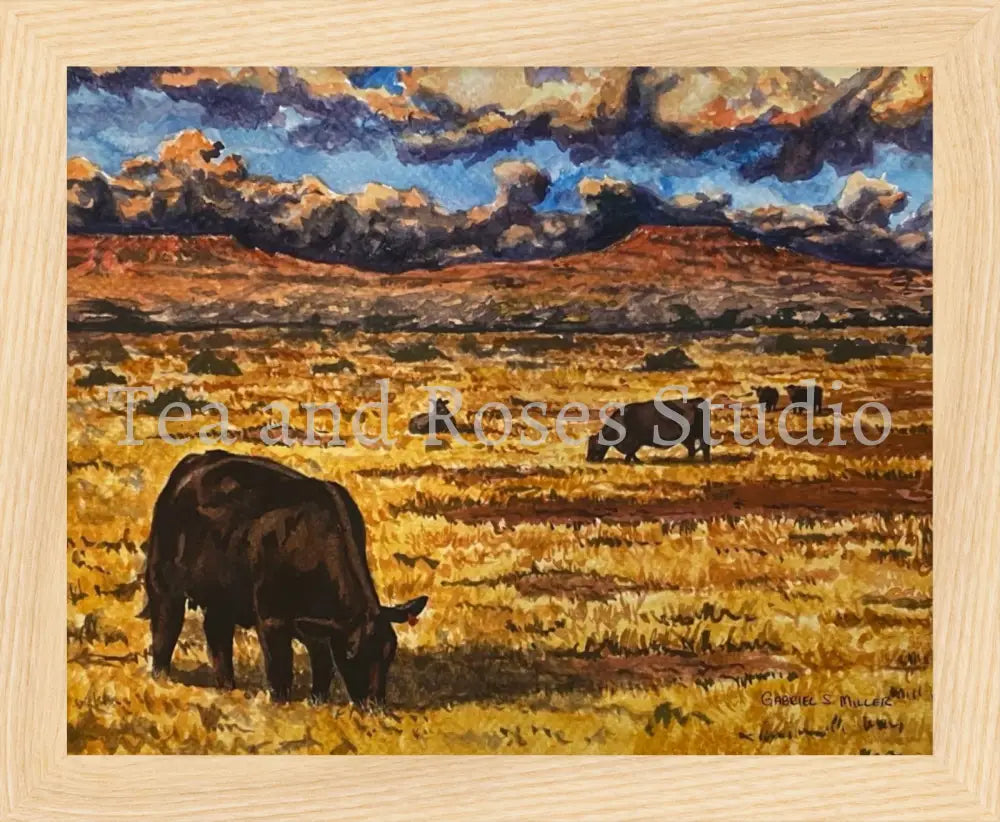 Print of ’Ranchers Home’ by Gabriel Miller ’Ranchers Home’ 8x10 Fine Art Print - Natural Woodland Frame Fine Art