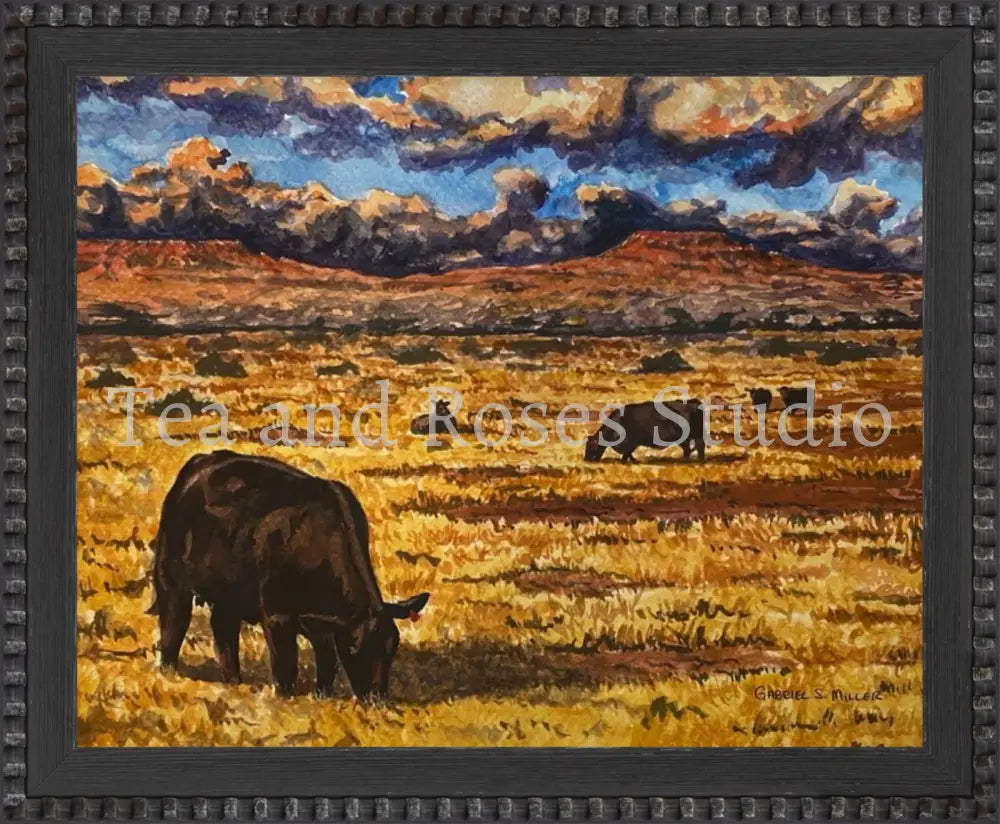 Print of ’Ranchers Home’ by Gabriel Miller ’Ranchers Home’ 8x10 Fine Art Print - Weathered Black Frame Fine Art