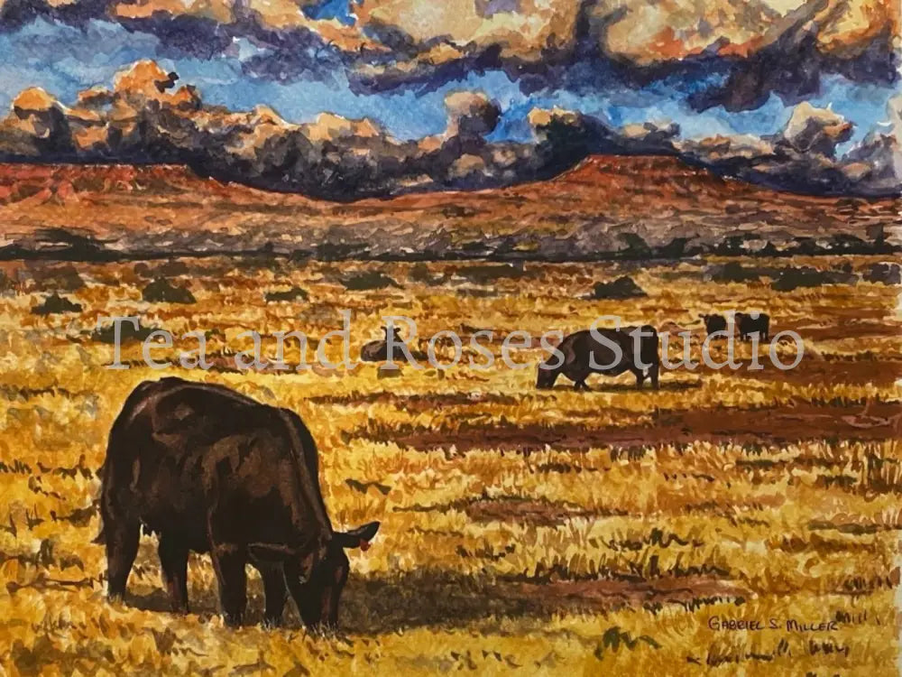 Print of ’Ranchers Home’ by Gabriel Miller ’Ranchers Home’ 9x12 Fine Art Print - No Frame Fine Art