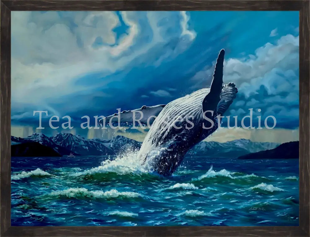 Print of ’The Flying Diva’ By Gabriel Miller ’The Flying Diva’ 30x40 Fine Art Print - Distressed Black Frame Fine Art