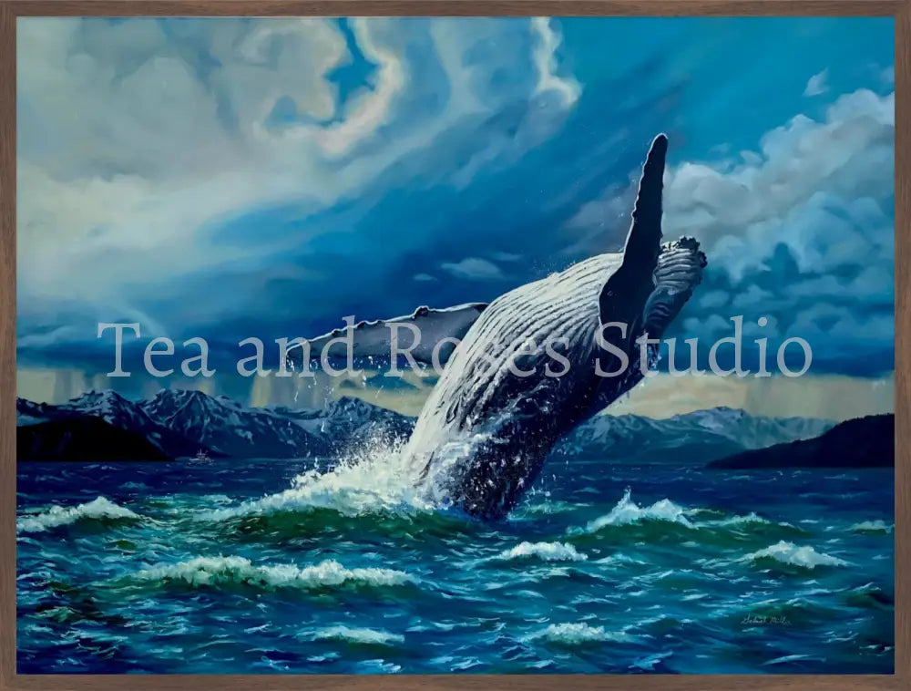 Print of ’The Flying Diva’ By Gabriel Miller ’The Flying Diva’ 30x40 Fine Art Print - Wooden Frame Fine Art