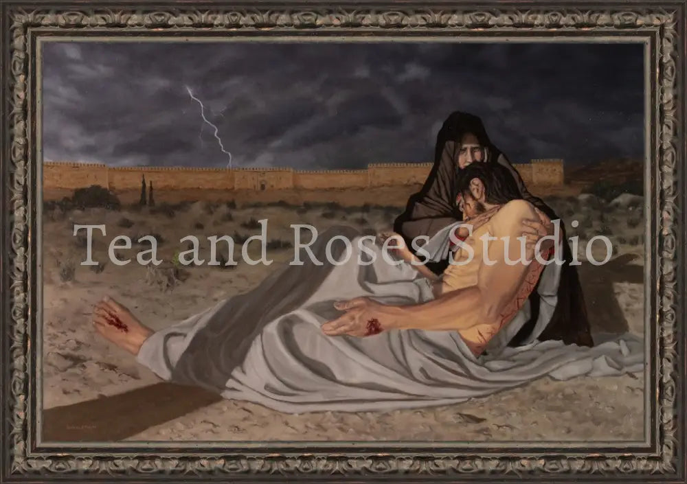 Print of ’The Pieta’ by Gabriel Miller ’The Pieta’ 24x36 Fine Art Print - Ornate Frame Fine Art