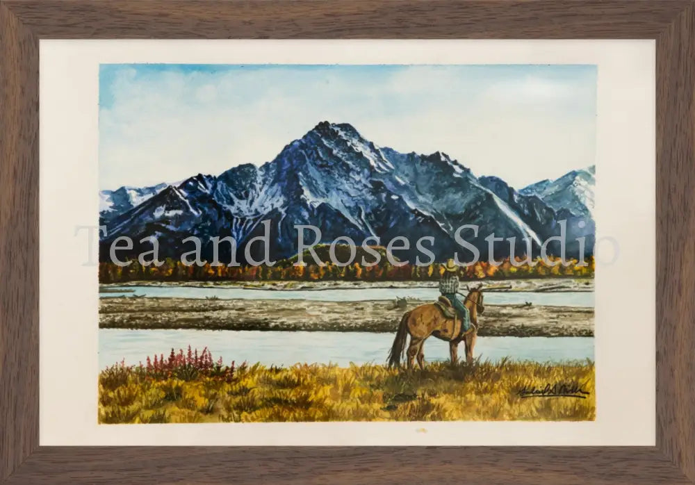 Print of ’The Pioneer’s Pursuit’ By Gabriel Miller ’The Pioneer’s Pursuit’ 8x12 Fine Art Print - Wooden Frame Fine Art