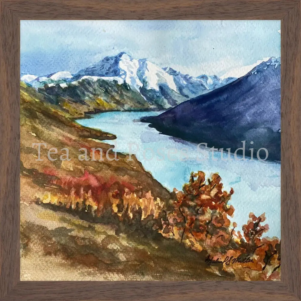 Print of ’April Sweetness’ By Gabriel Miller ’April Sweetness’ 10x10 Fine Art Print of Eklutna Lake - Wooden Frame Fine