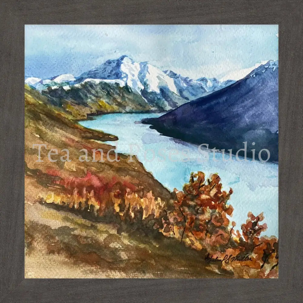 Print of ’April Sweetness’ By Gabriel Miller ’April Sweetness’ 8x8 Fine Art Print of Eklutna Lake - Grey Frame Fine Art